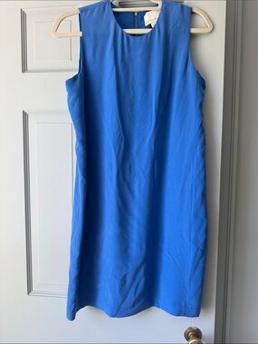 Cynthia Rowley Cobalt Sleeveless Silk Shift Dress
